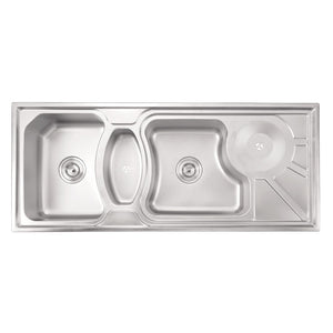 MT11448 Double Triangle Bowl Pressed Sink