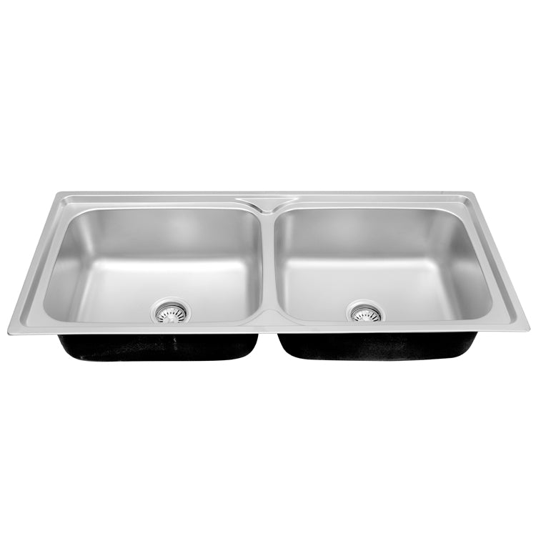 MT11550 Double Triangle Bowl Pressed Sink