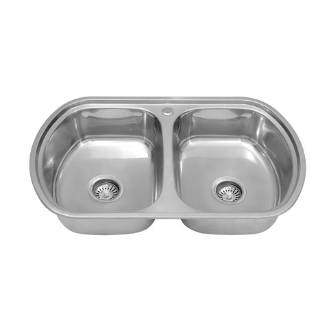 MT7749 Double Triangle Bowl Pressed Sink