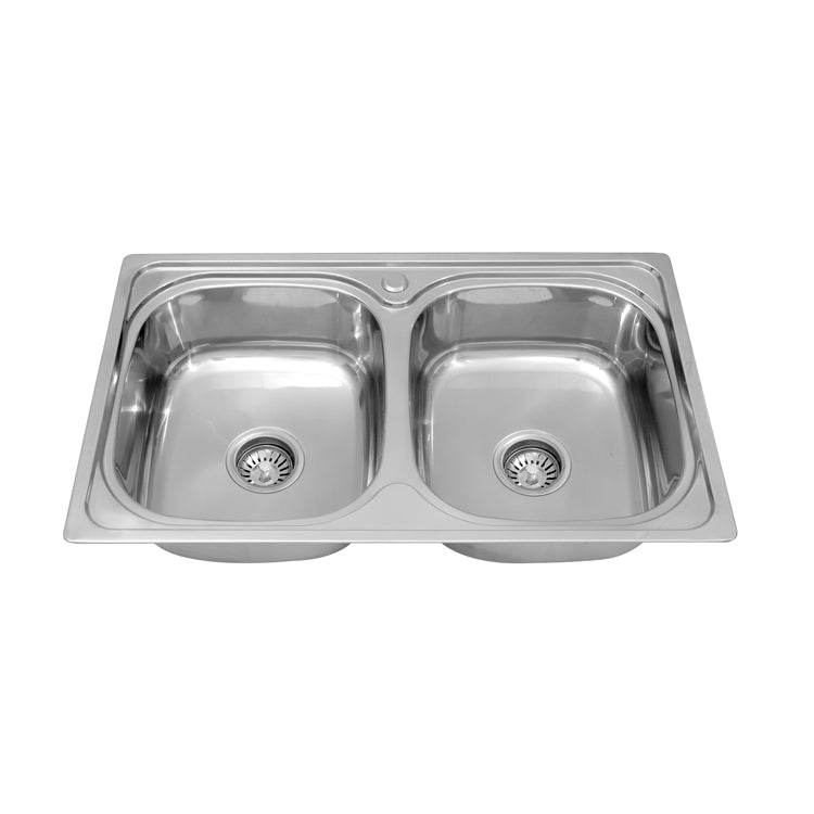 MT7848 Double Triangle Bowl Pressed Sink