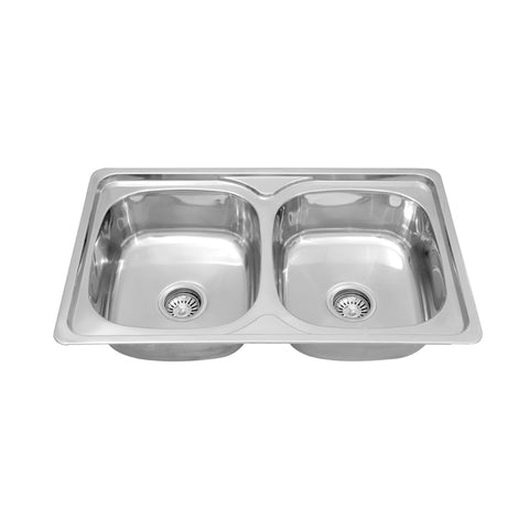 MT8050DB Double Triangle Bowl Pressed Sink