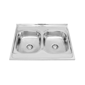 MT8060A Double Triangle Bowl Pressed Sink