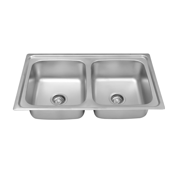 MT8060B Double Triangle Bowl Pressed Sink