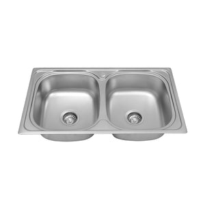 MT8146 Double Triangle Bowl Pressed Sink