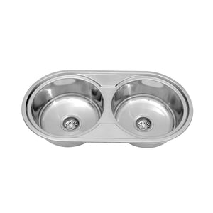 MT8545A Double Triangle Bowl Pressed Sink