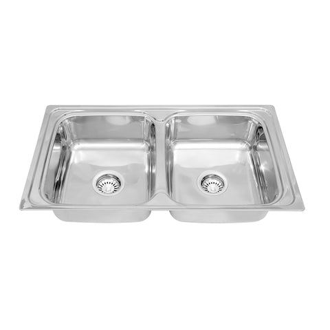 MT8647 Double Triangle Bowl Pressed Sink